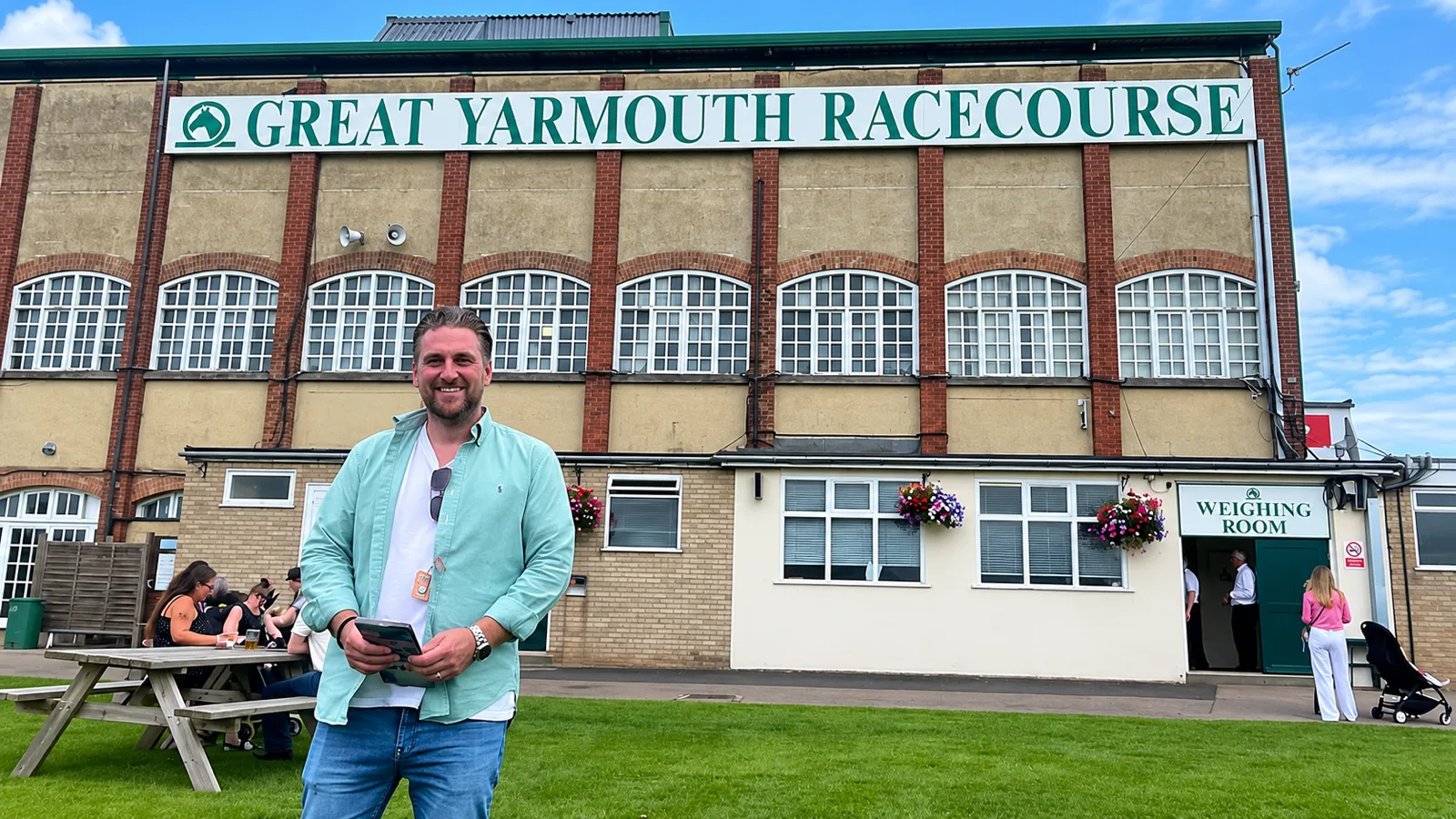 Stephen Welch on course at Great Yarmouth Racecourse