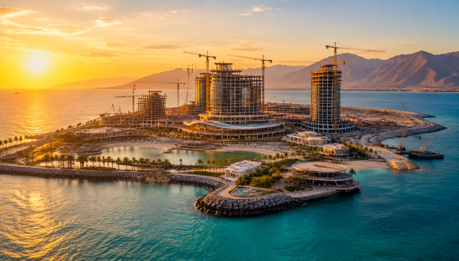 Wynn Al Marjan Island under construction in Ras Al Khaimah, the UAE''s first licensed integrated resort