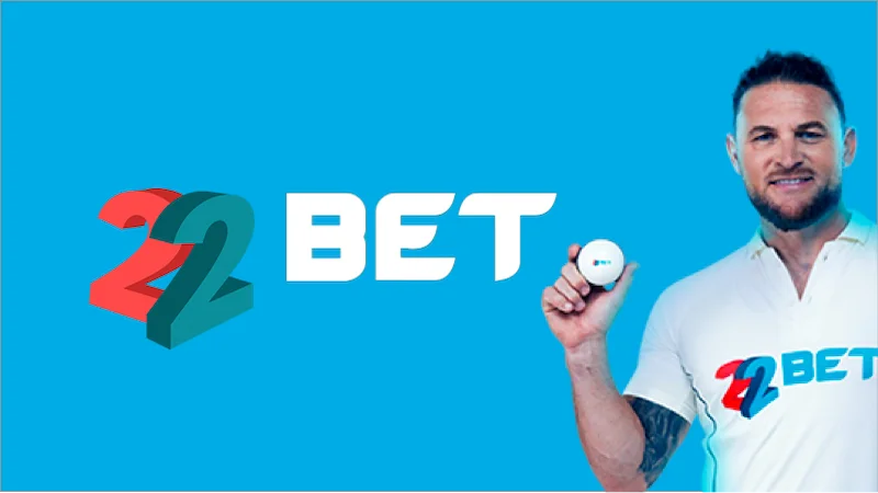 22Bet poster, promoting the company's logo and branding.