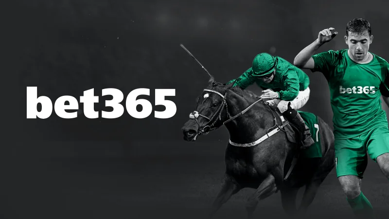 Promotional image for bet365 displaying their logo and branding