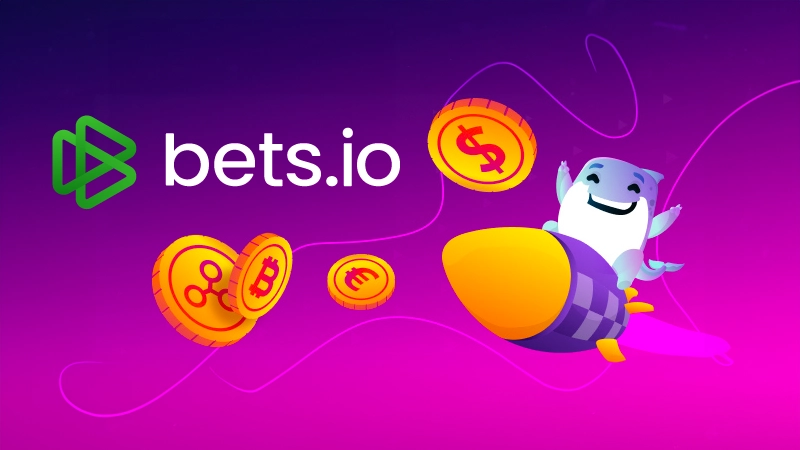 Promotional image for bets.io displaying their logo and branding