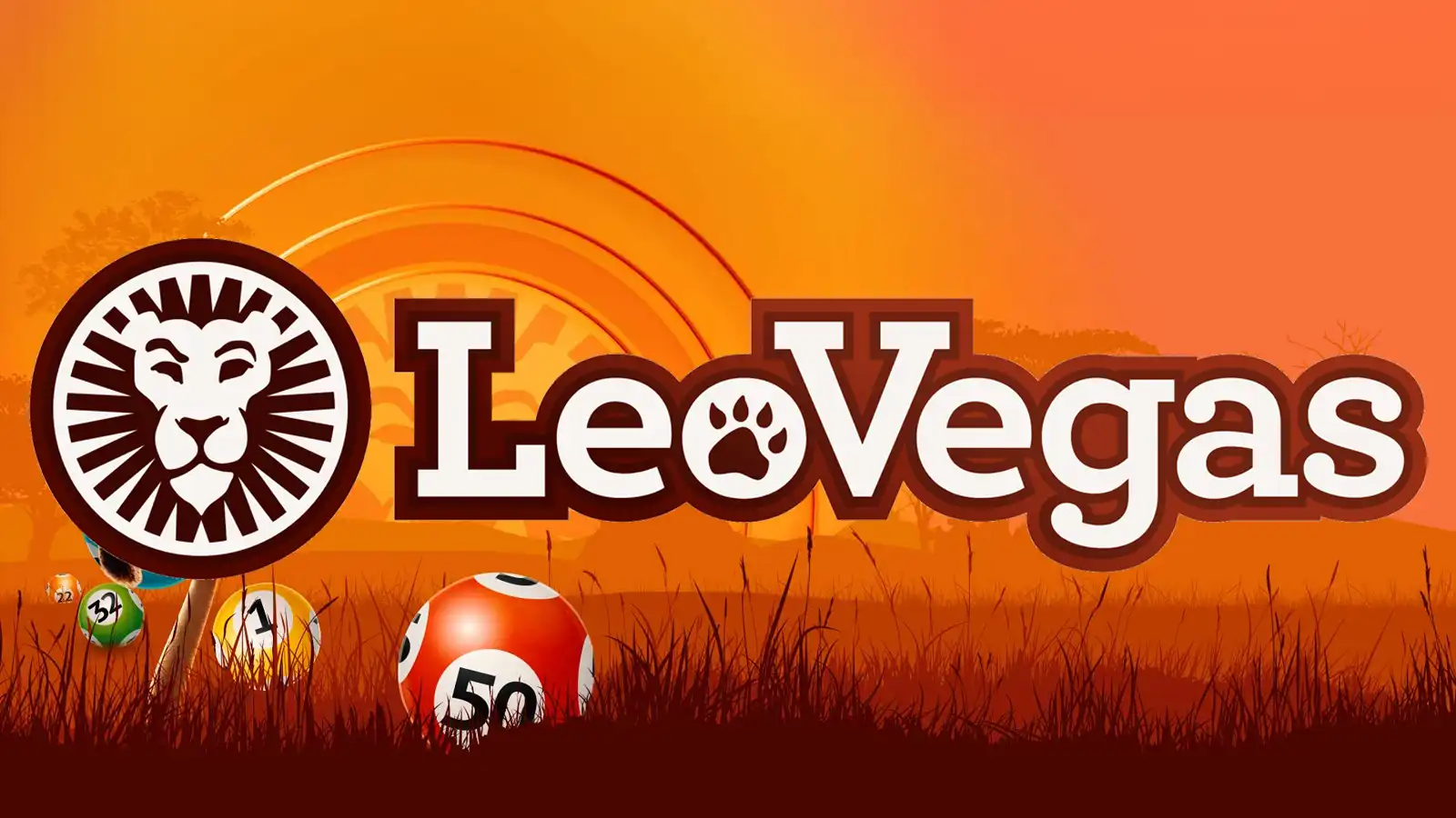 Promotional image for LeoVegas displaying their logo and branding